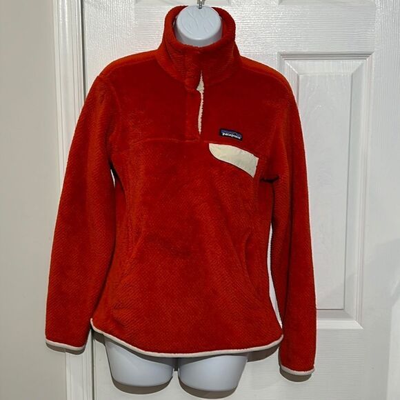 Patagonia Women's Re-Tool Snap-T Fleece Pullover Polartec red Size S - Picture 1 of 11